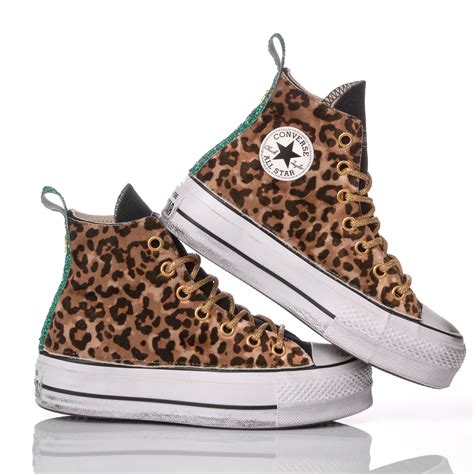 converse plataforma leopardo